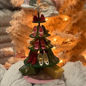 2006 Hallmark Keepsake Barbie Shoe Tree Ornament - Red, Green, Gold